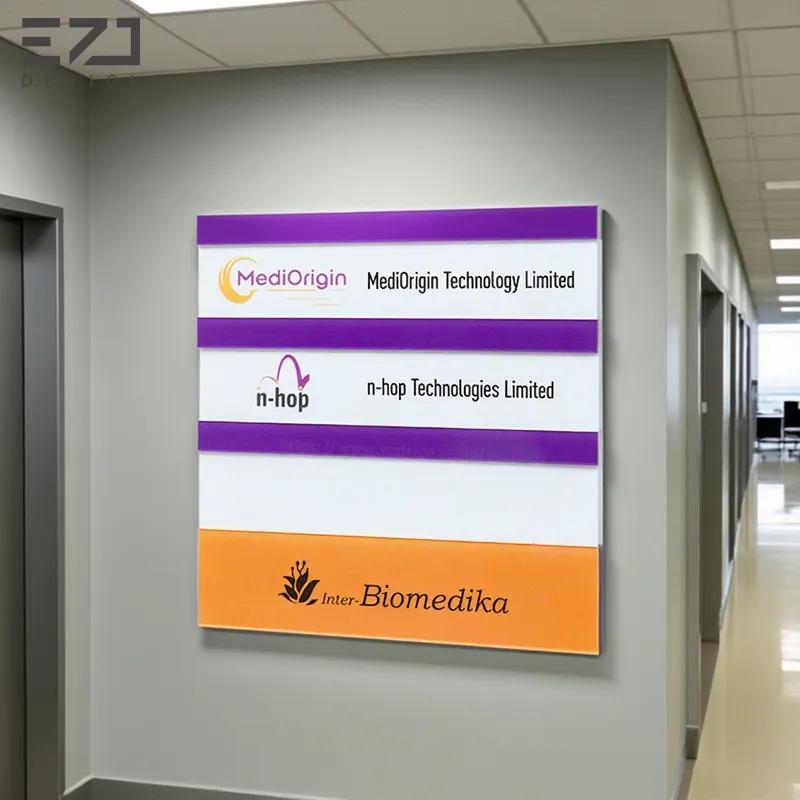 Replaceable Company Name Plate Sign