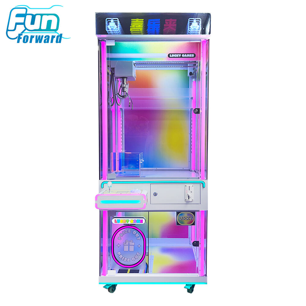 Funforward LED Claw Crane High Durability Prize Machine for Arcade Coin Operated Doll Machine Game Multi-site Arcade Solution