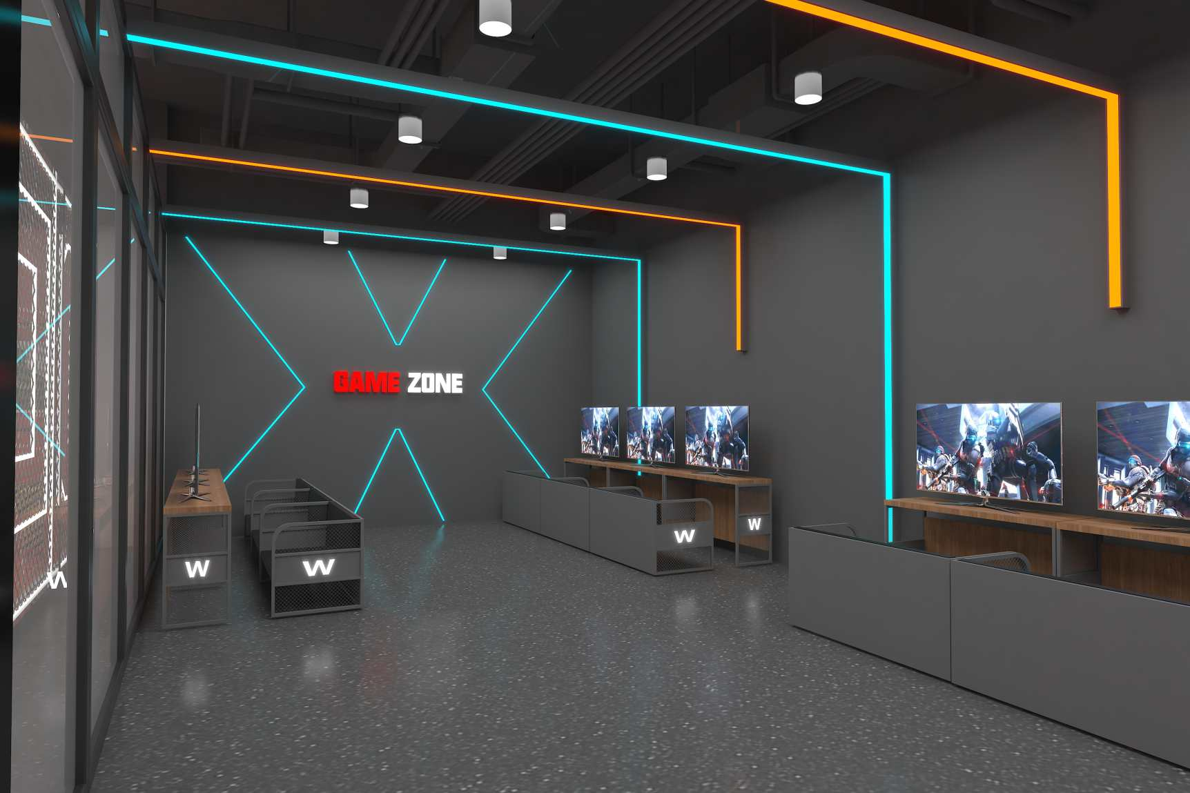 video game sports and trendy play hall724-16