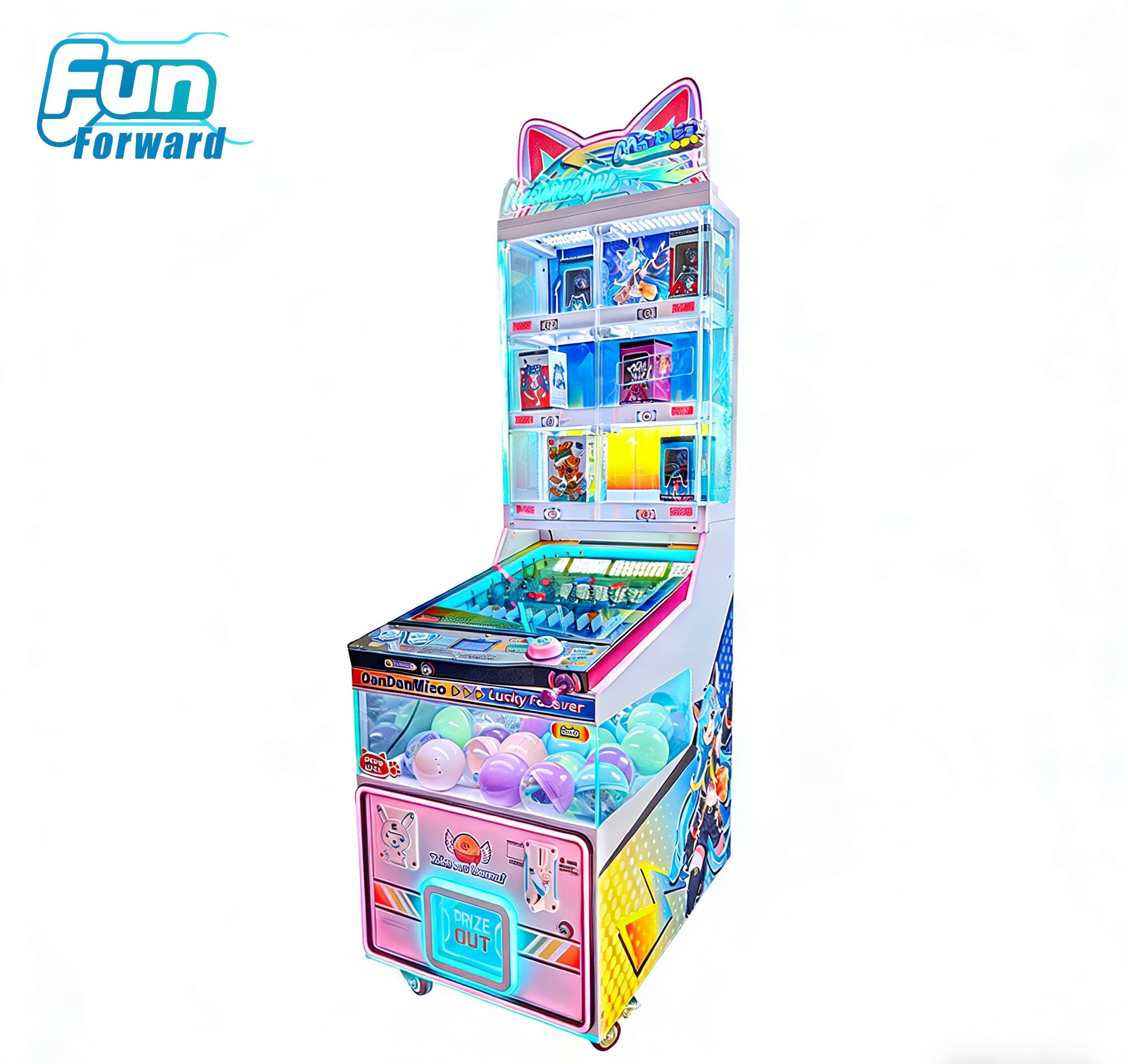 Funforward special compact prize machine for supermarket project management for playground for site construction