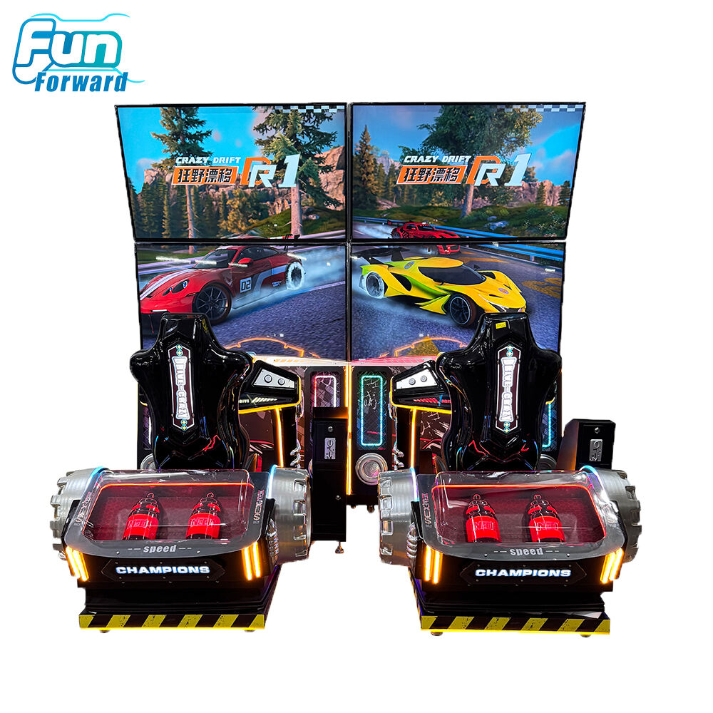 Funforward Child-Safe Playground Materials Simulator Racing Car Arcade Coin-operated Video Game professional Playground Business Solution