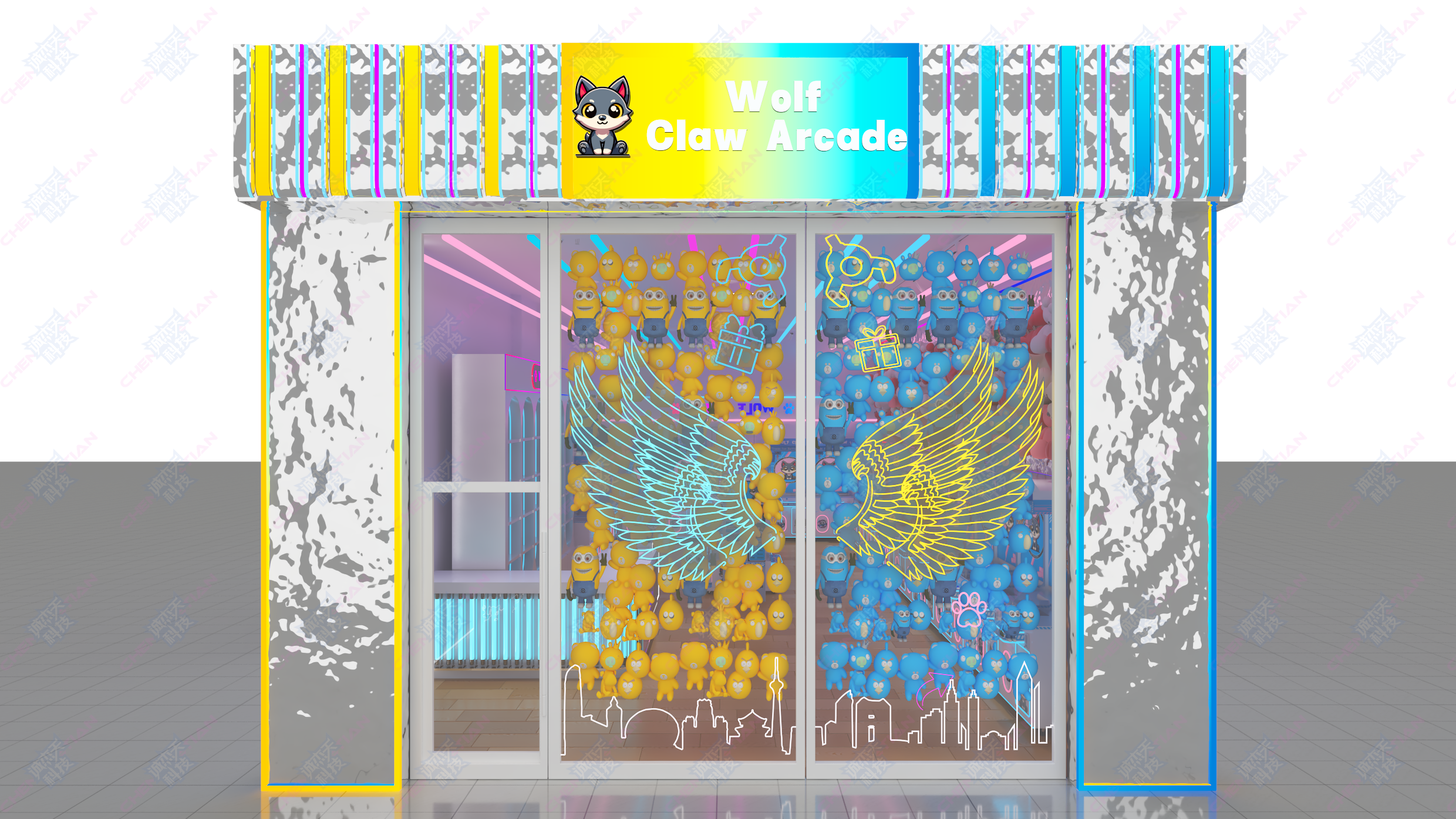 Case of a 50-square-meter claw machine room