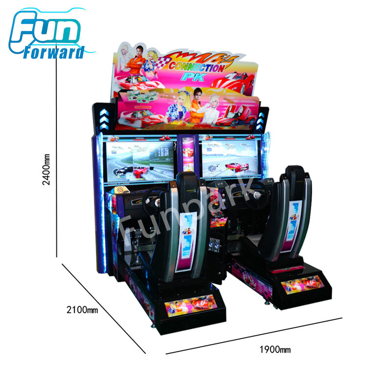 Funforward Indoor Gaming Center Car Racing Two Player Arcade Game Machine Amusement Park Equipment Simulator Games Racing