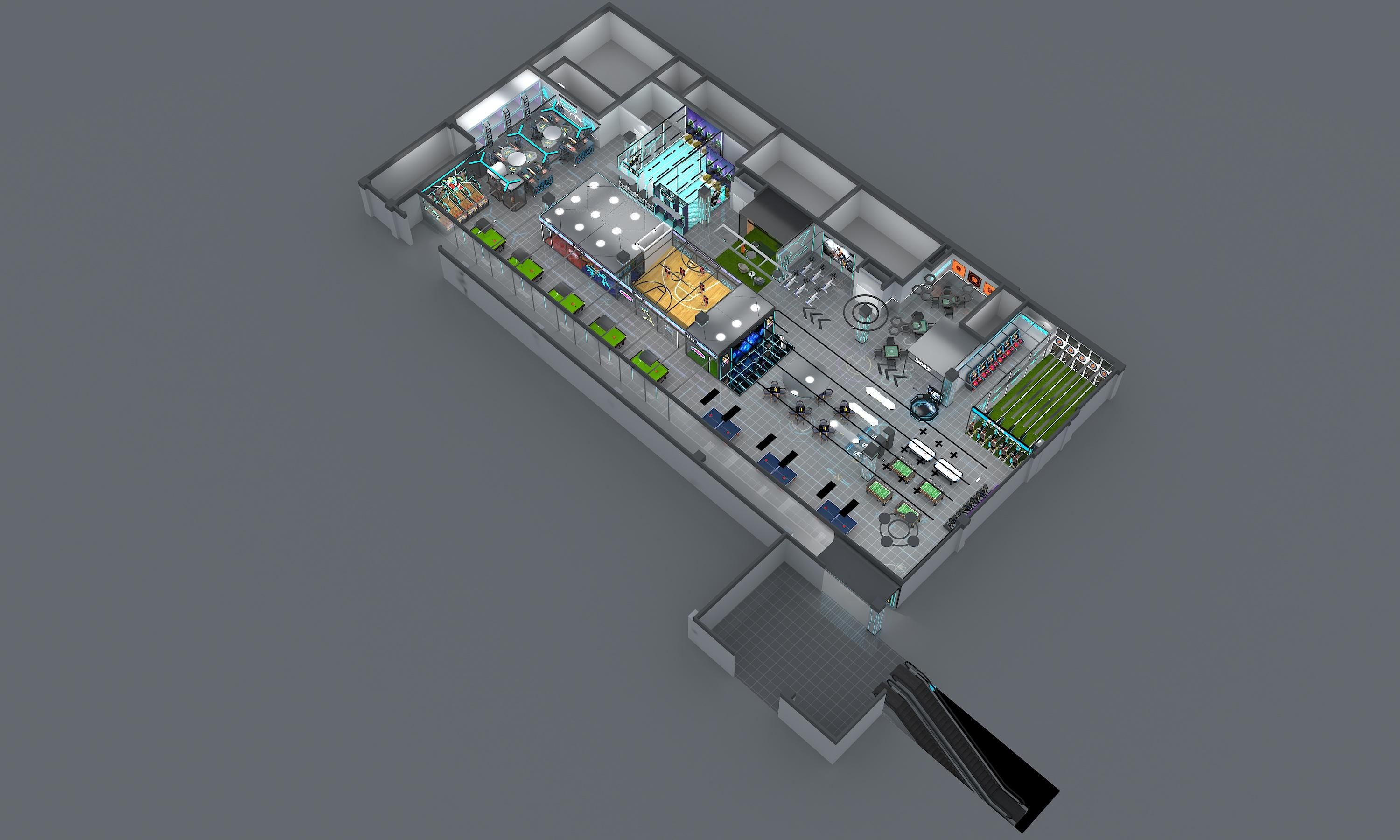 Cool Play Space: Cyberpunk-style Sports and Competitive Video Game Arcade