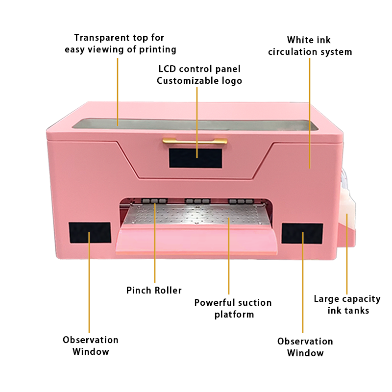 Zvyšte kvalitu tisku pomocí našeho růžového DTF tiskární