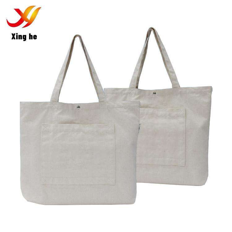 Eco-Friendly, Fashionable, Durable With buttons Custom Cotton Canvas Tote Bag