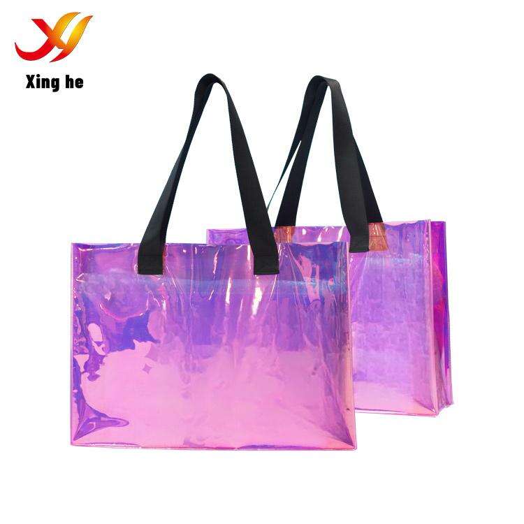Durable, Stylish, Fashion Tote Custom Laser Clear PVC Bag