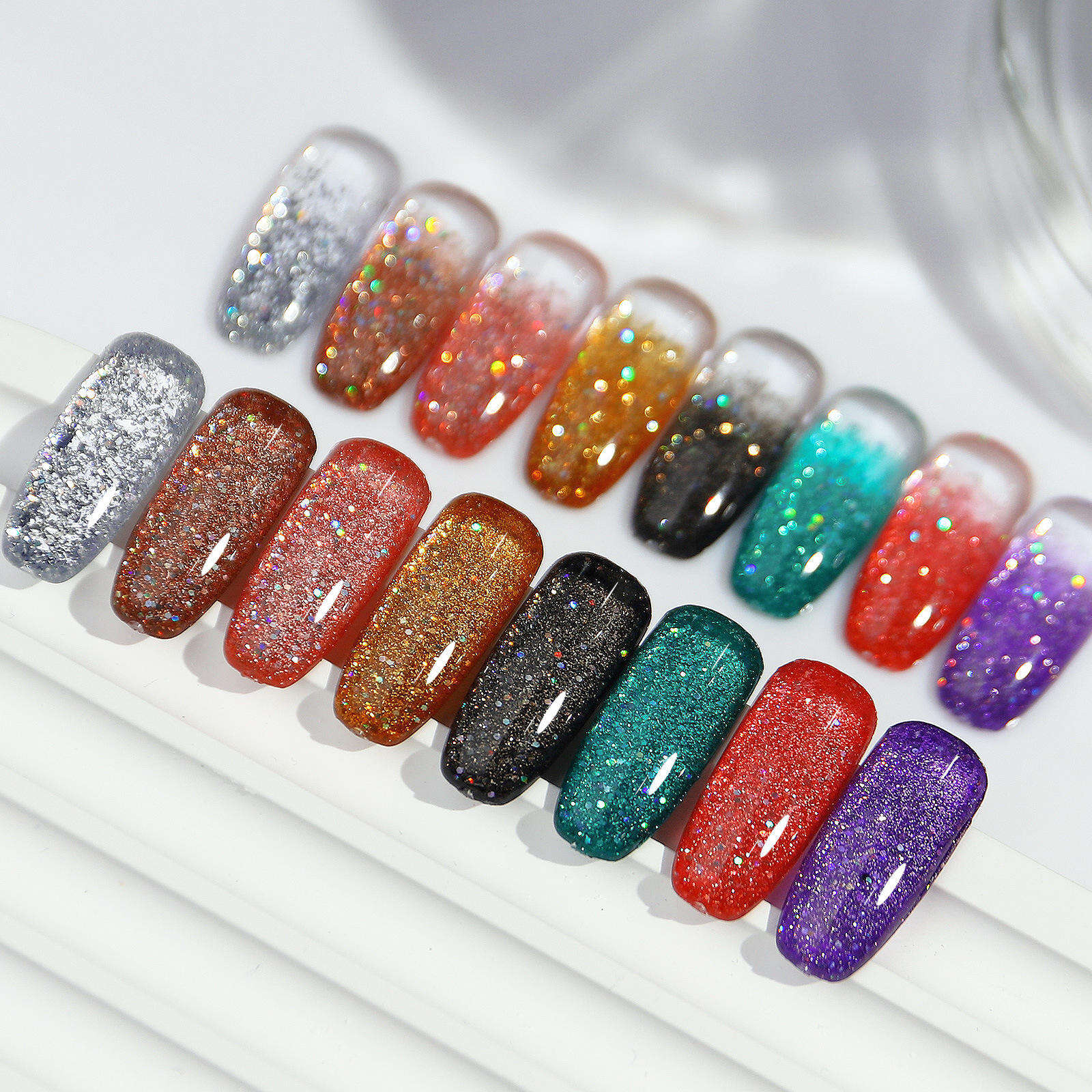 Salon-Grade Glitter Sequin Gel Polish