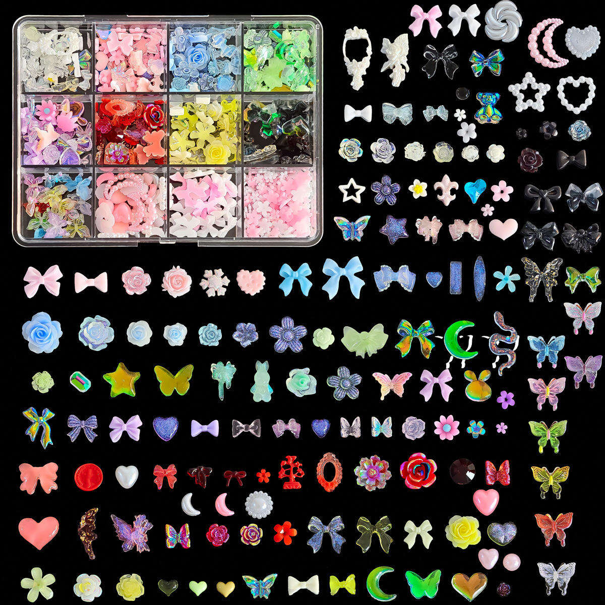 Cristale Strălucitoare pentru Unghii, Aspect de Salon