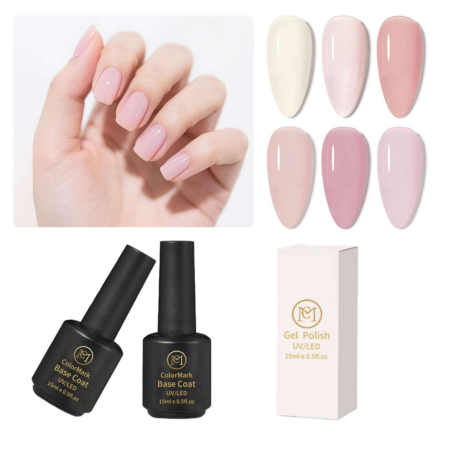 Bază de gel protector pentru unghii, aplicare ușoară