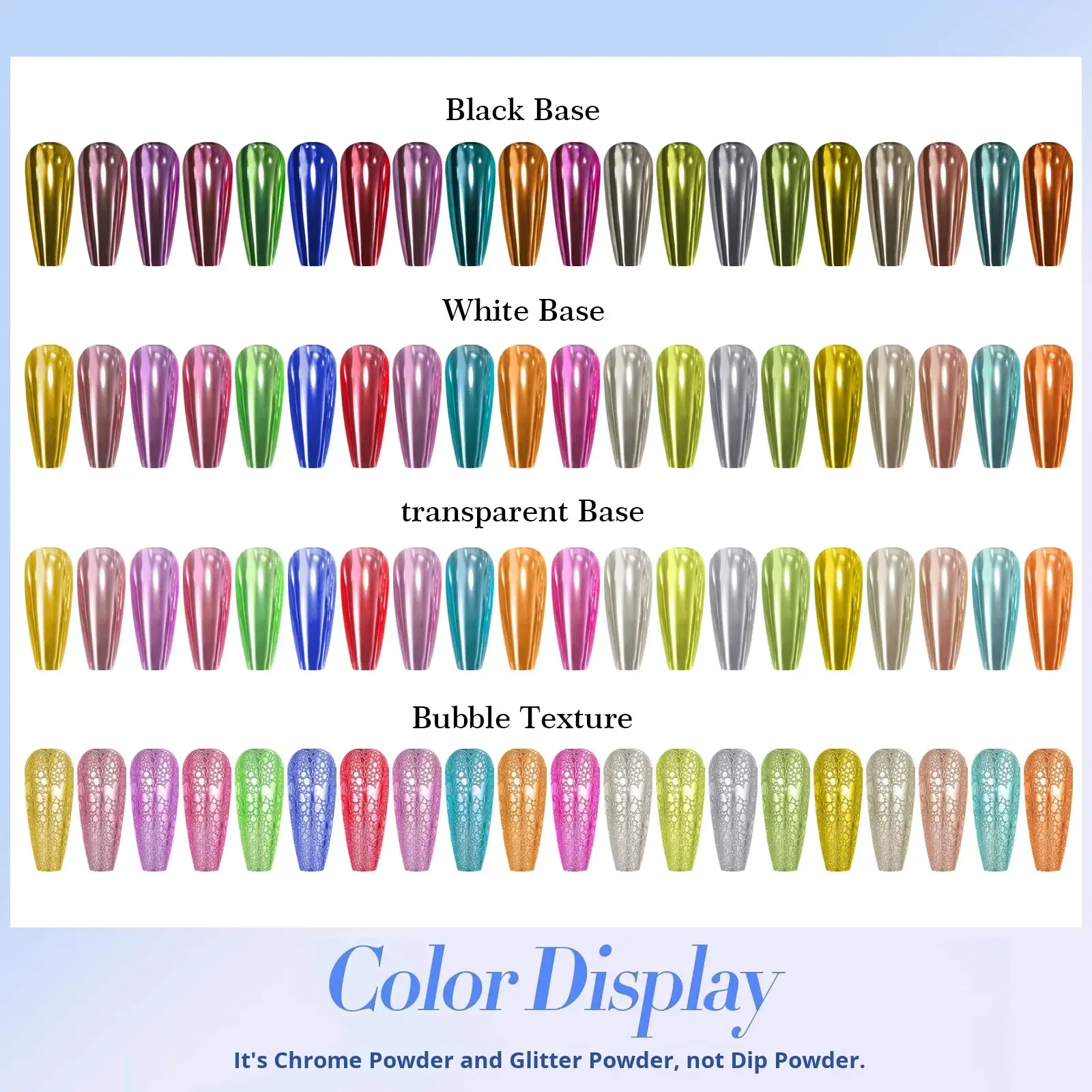 Pudră Holografică Chrome cu Efect de Oglinză pentru Artă Unghii