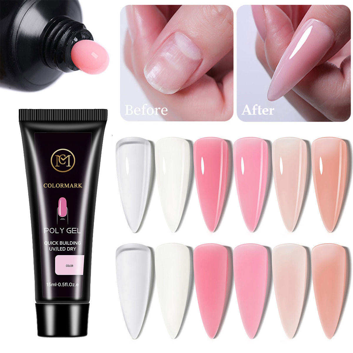 Gel de Prelungire Rezistent la Crape, cu Adeziv de Calitate Salonal