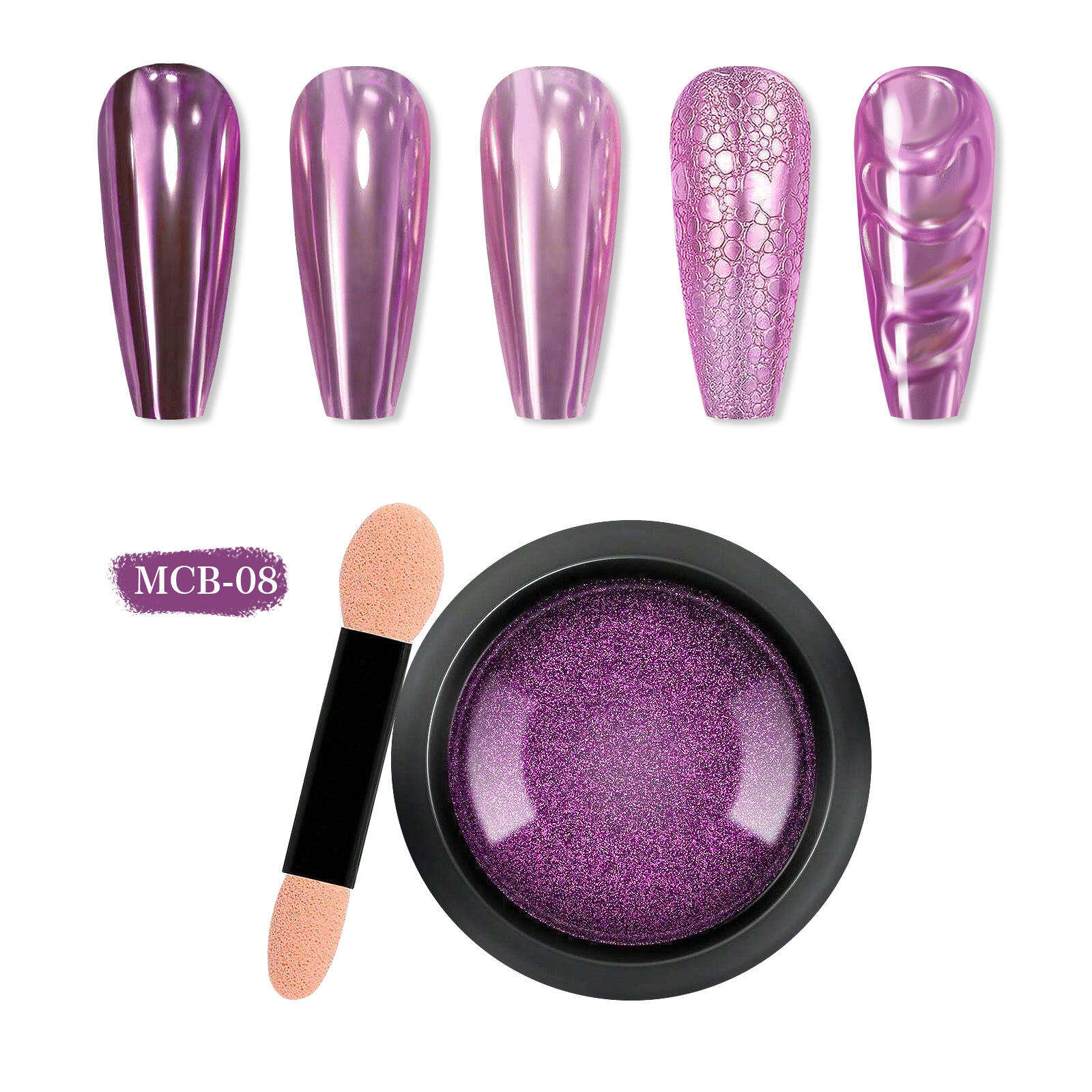 Pudră Holografică Chrome cu Efect de Oglinză pentru Artă Unghii