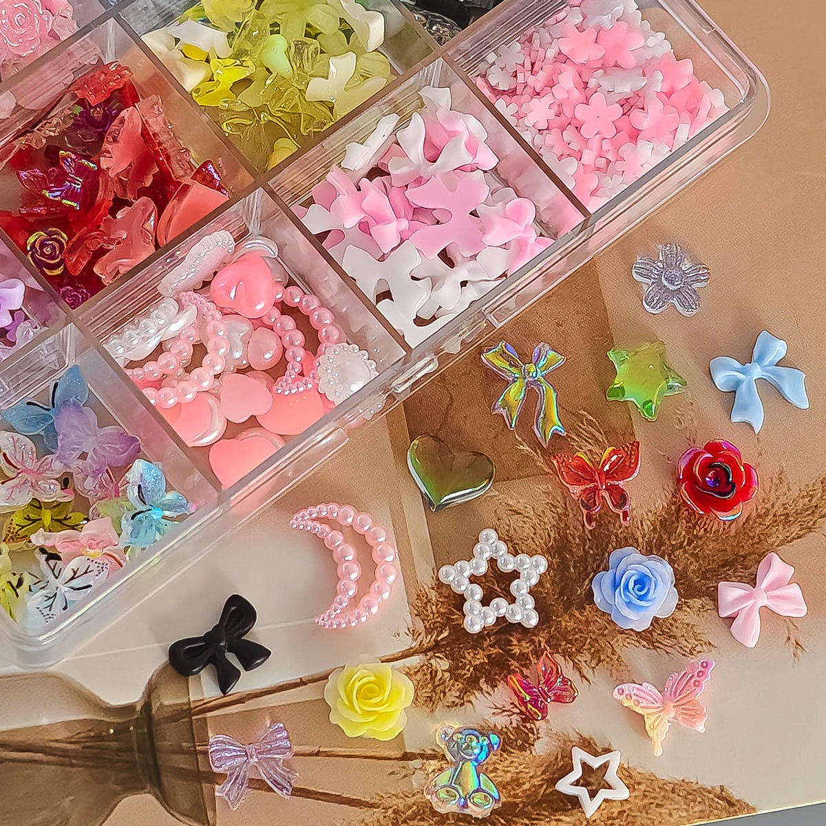 Cristale Strălucitoare pentru Unghii, Aspect de Salon