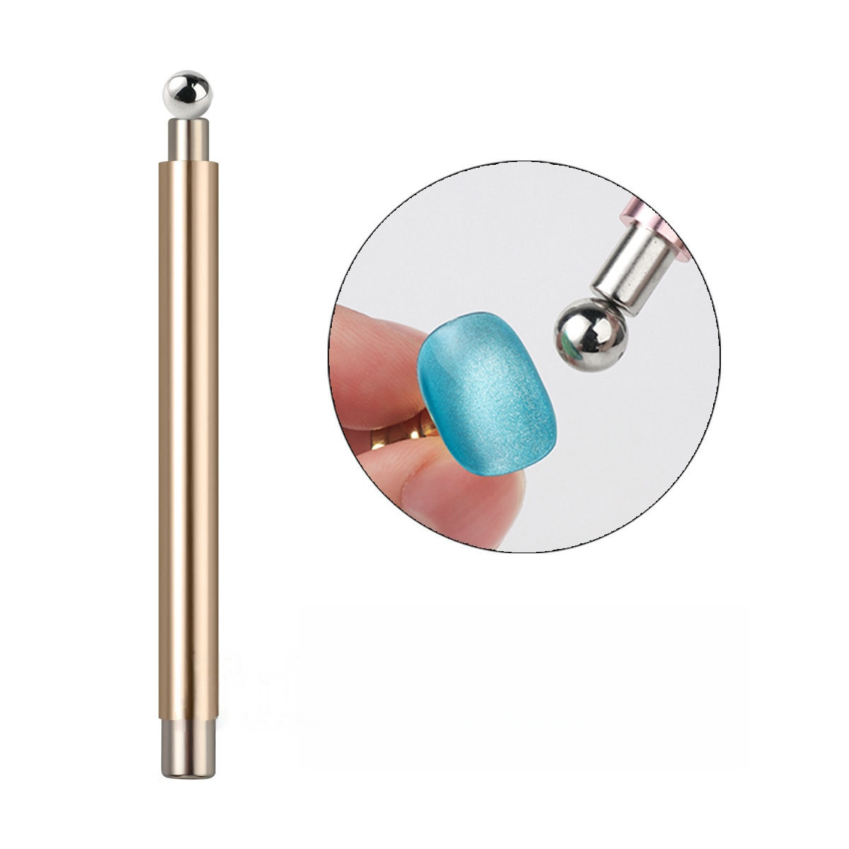 Unealtă pentru Artă Unghii Duală cu Magnet în Formă de Ochil de Pisică