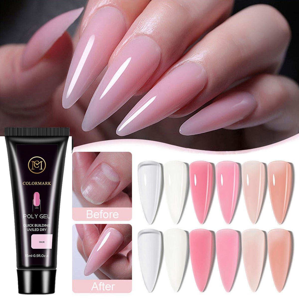 Gel de Prelungire Rezistent la Crape, cu Adeziv de Calitate Salonal