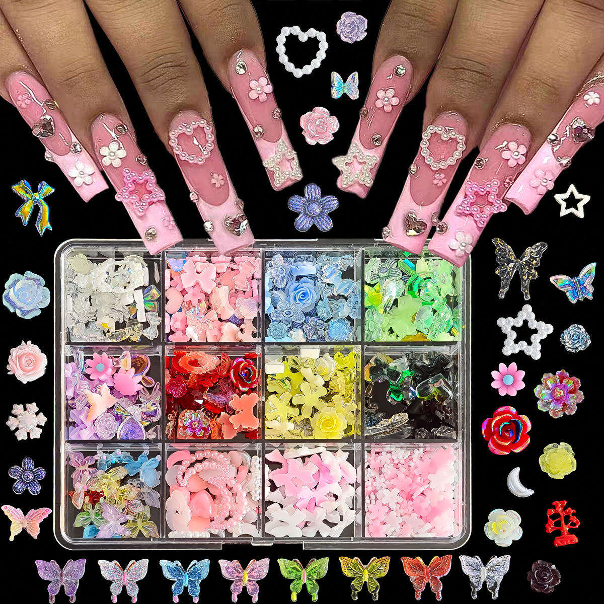 Cristale Strălucitoare pentru Unghii, Aspect de Salon