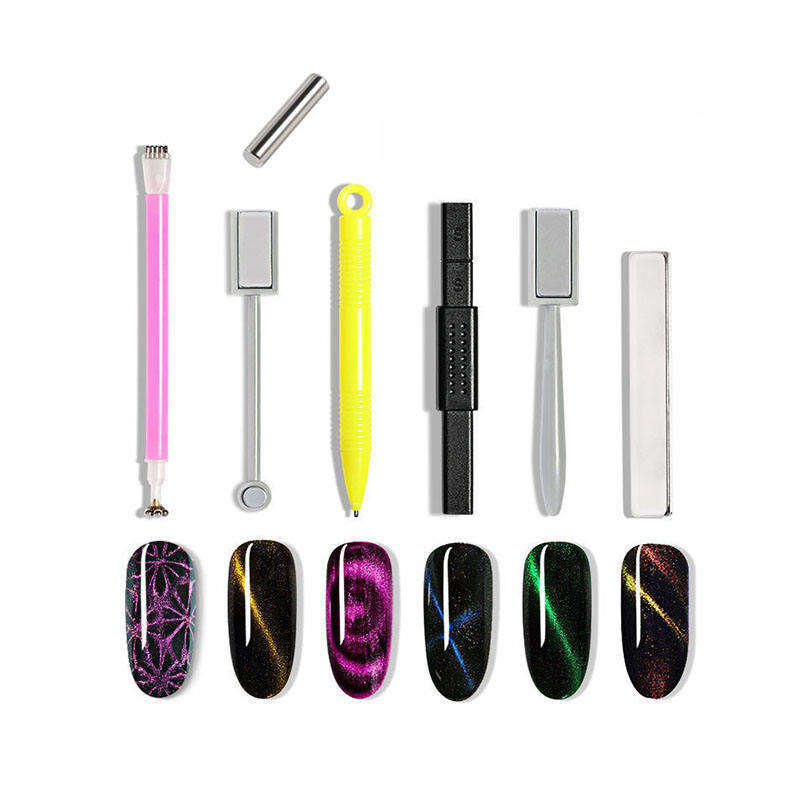 Unealtă pentru Artă Unghii Duală cu Magnet în Formă de Ochil de Pisică