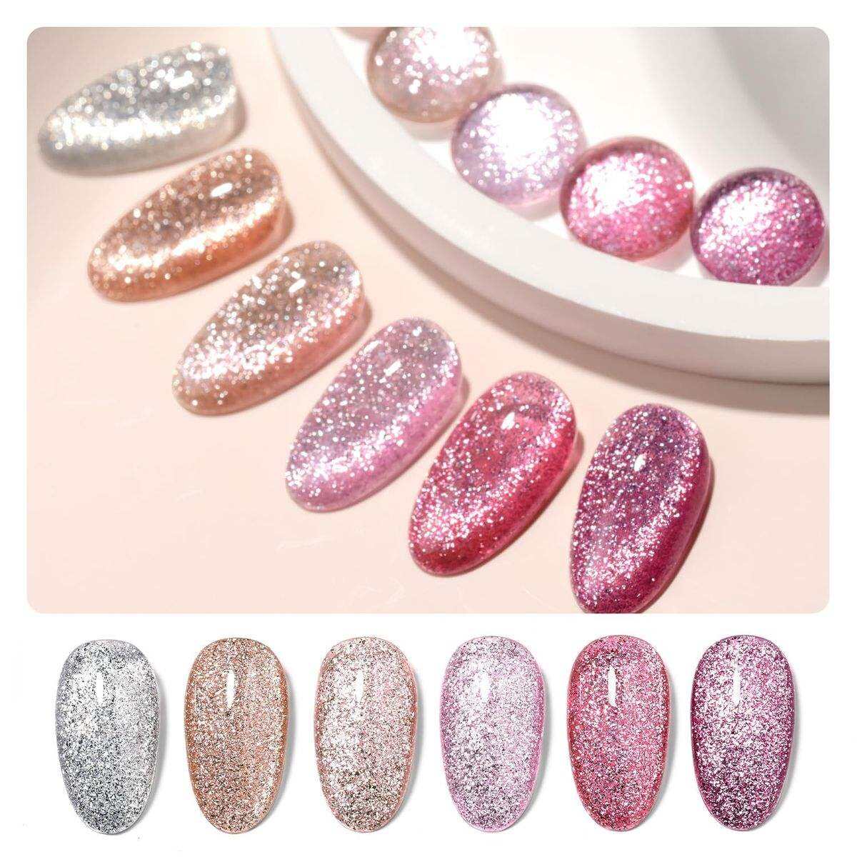 Salon-Grade Glitter Sequin Gel Polish