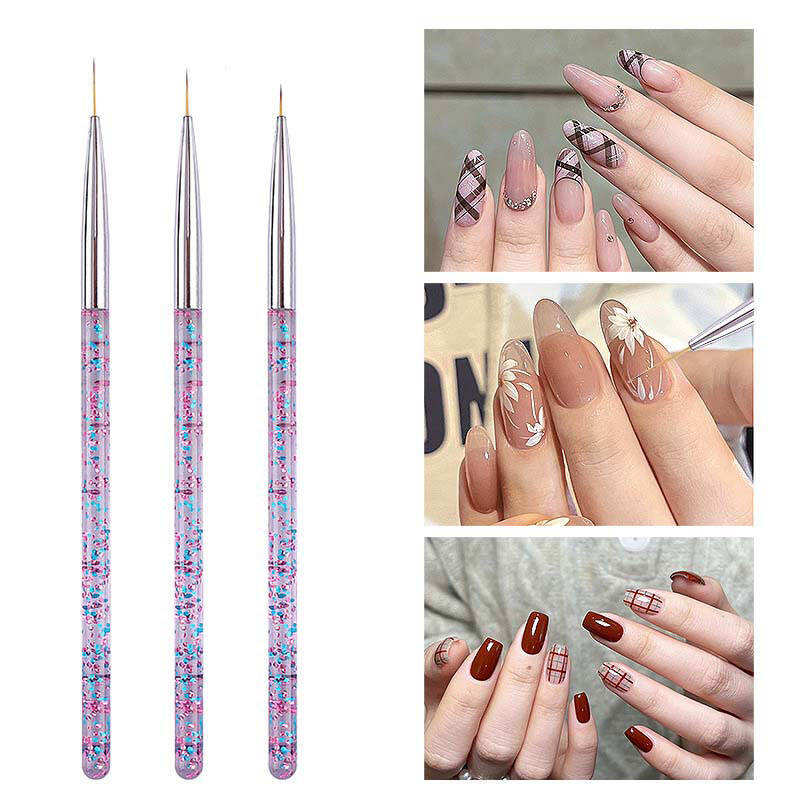 Pensulă pentru Artă Unghii cu Lac Gel pentru Design
