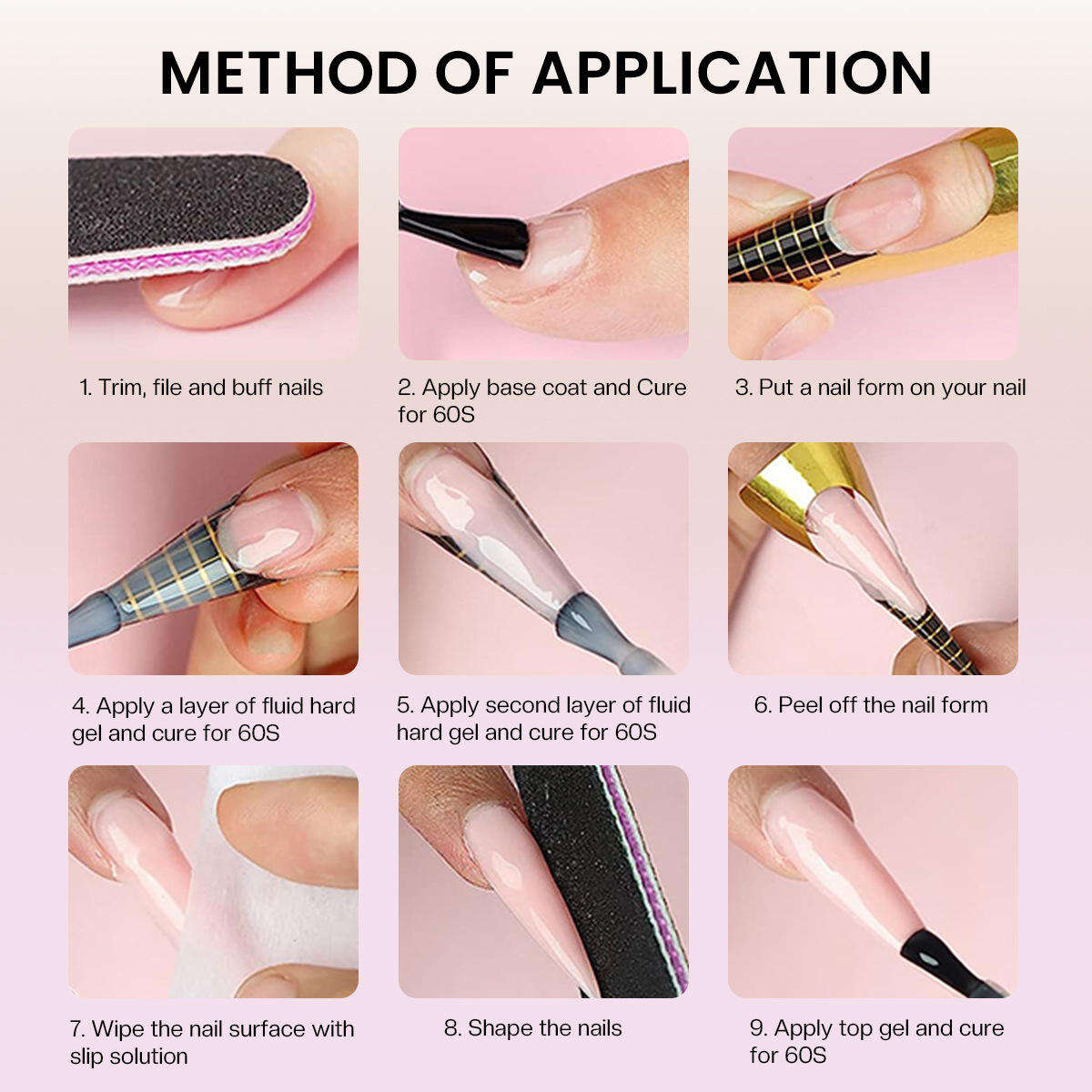 UV Curable Builder Gel Easy Shape Sculpting