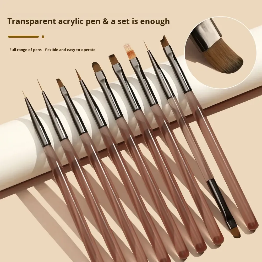 Pensulă pentru Artă Unghii cu Lac Gel pentru Design