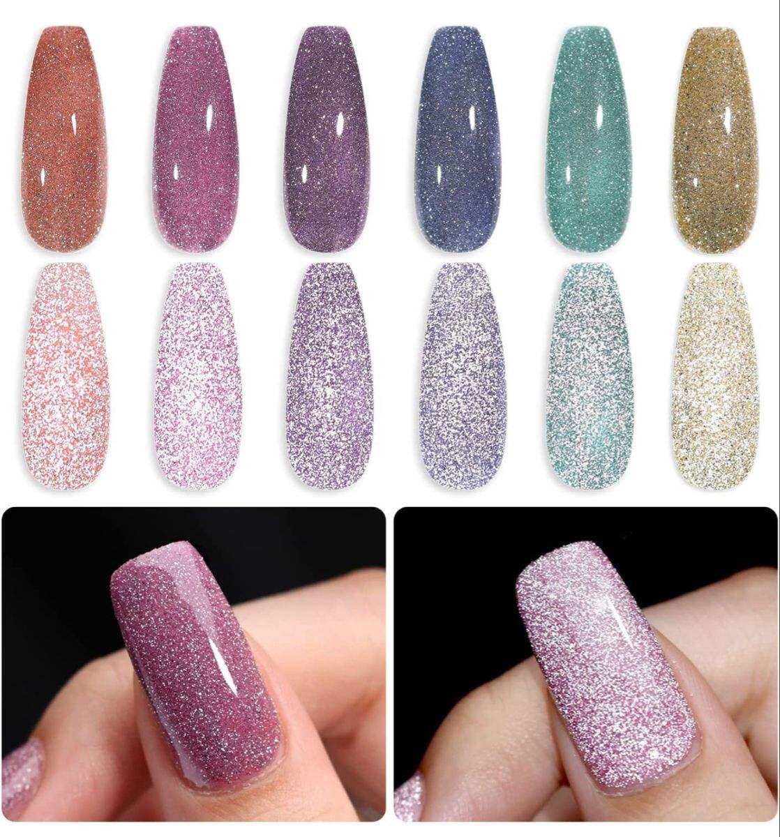 Salon-Grade Glitter Sequin Gel Polish
