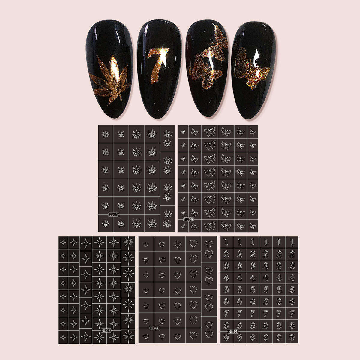 Autoadezive Modelate pentru Manichiură Rapidă