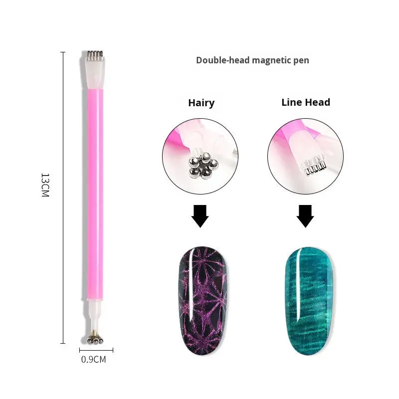 Unealtă pentru Artă Unghii Duală cu Magnet în Formă de Ochil de Pisică