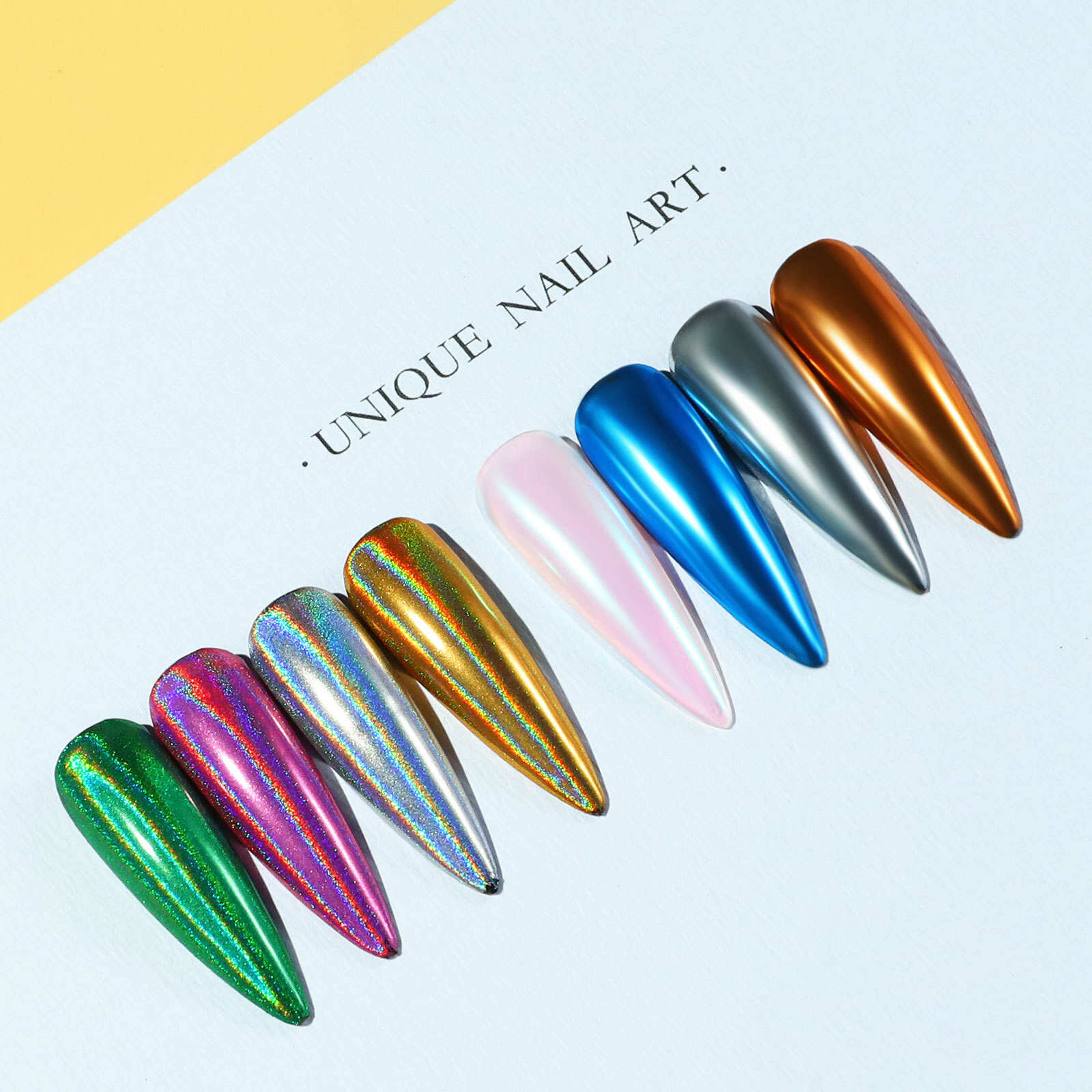 Chrome Nail Powder Mirror Effect DIY Nails