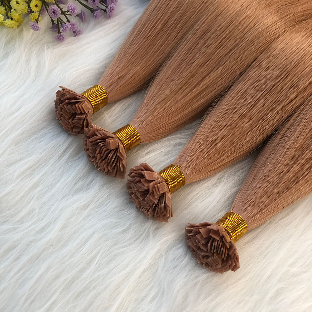 Wholesale 100% Virgin Human Hair Professional Hot Fusion Keratin Bond Flat Tip Extensions