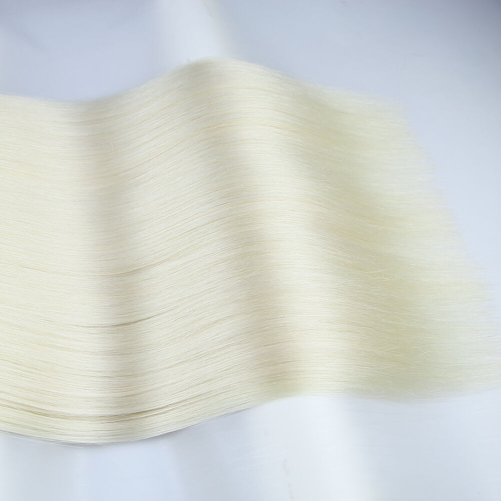 Custom Private Label 22 Inch #60 Flat Silk Weft Hair Extensions