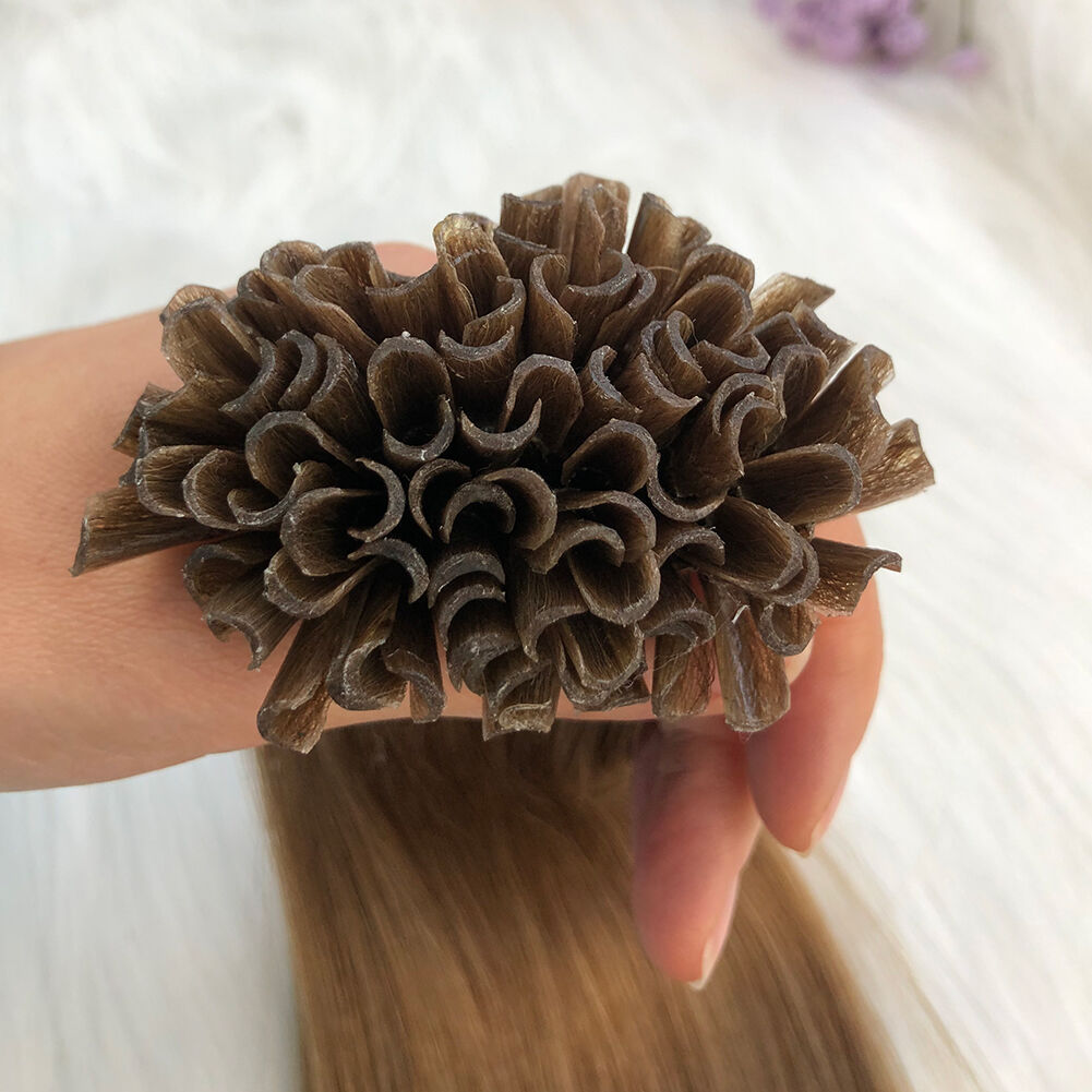 Custom Logo #8 20 Inch U Tip Hair Virgin Utips Keratin Extensions