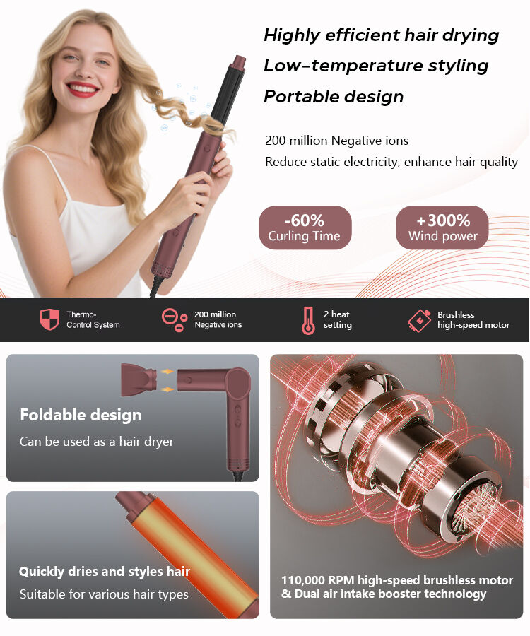 Ergonomic Design with Multiple Styling Attachments for Ultimate Versatility