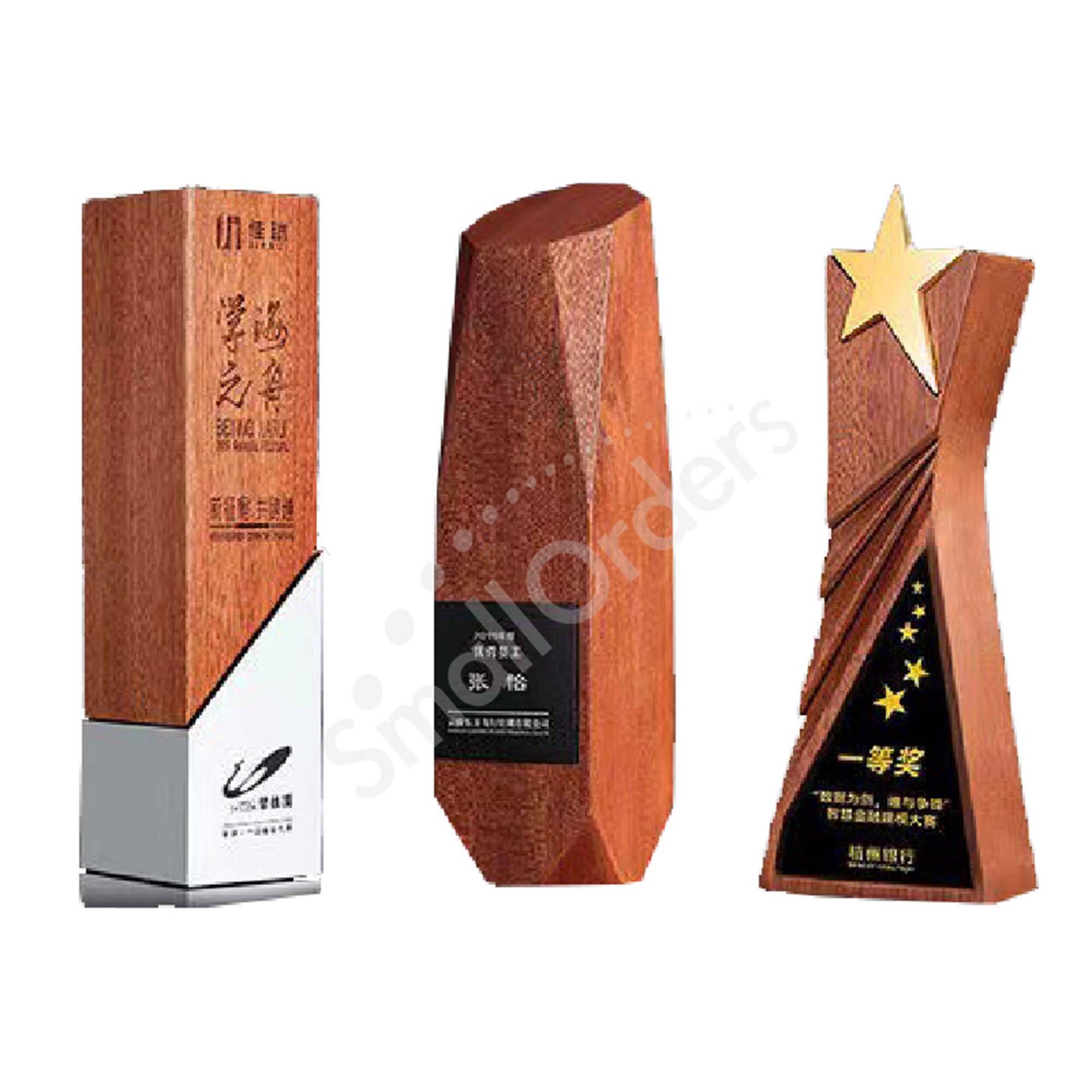 Custom Wood Crystal Trophy Award supplier