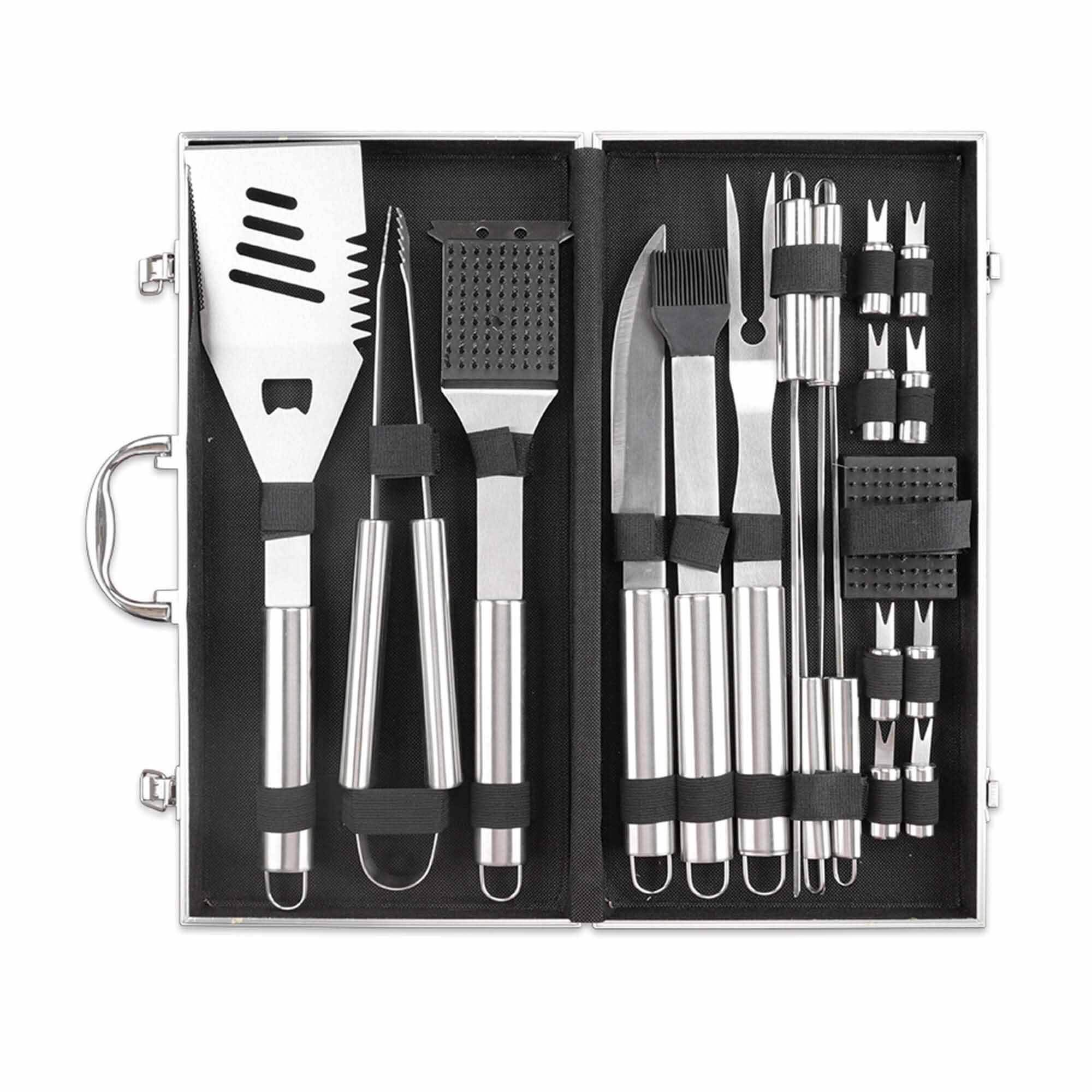 Grilling kit stainless steel cutlery utensil bbq tool set manufacture