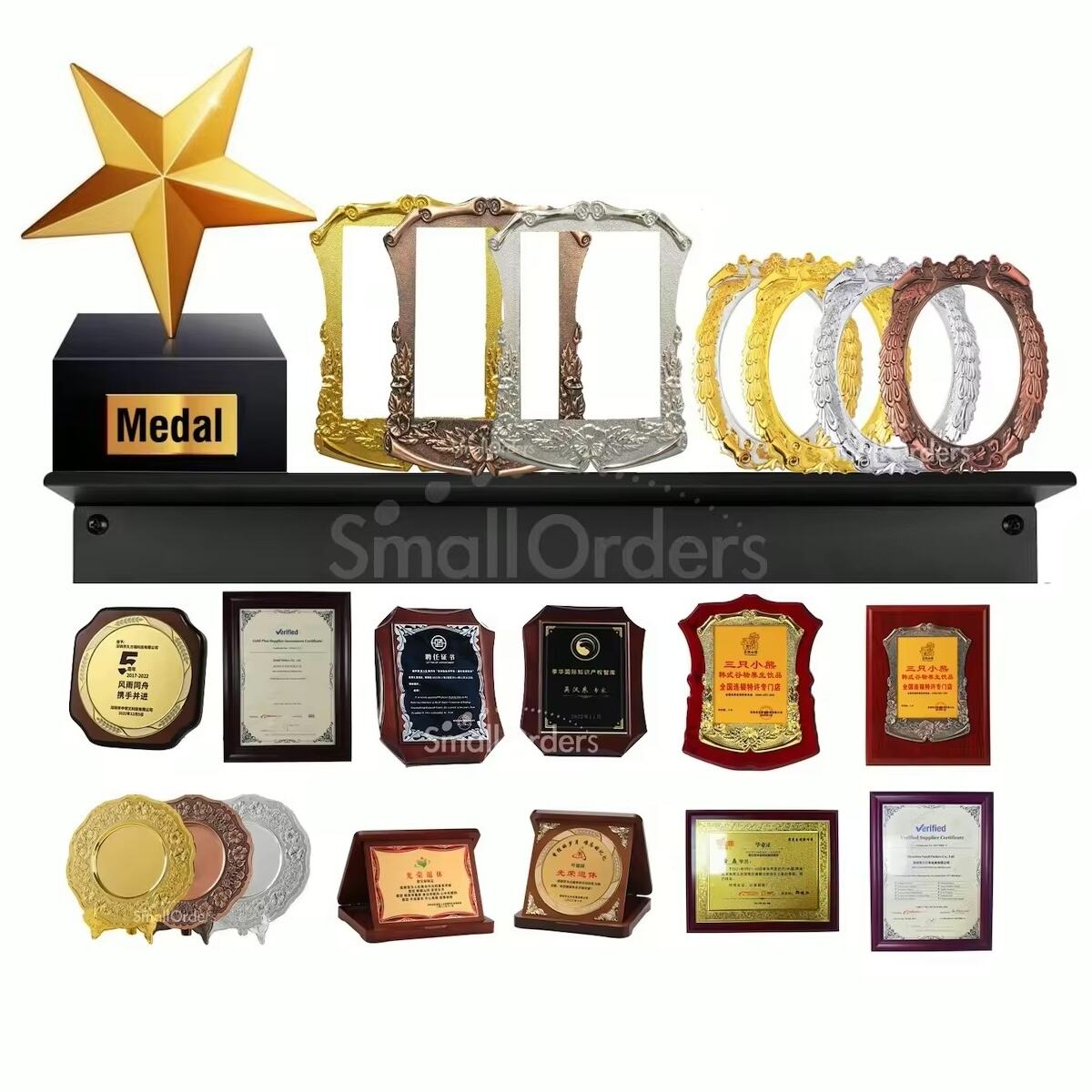 Promotional item acrylic crystal medals and trophies champion league Football award customized wood world cp Trophy