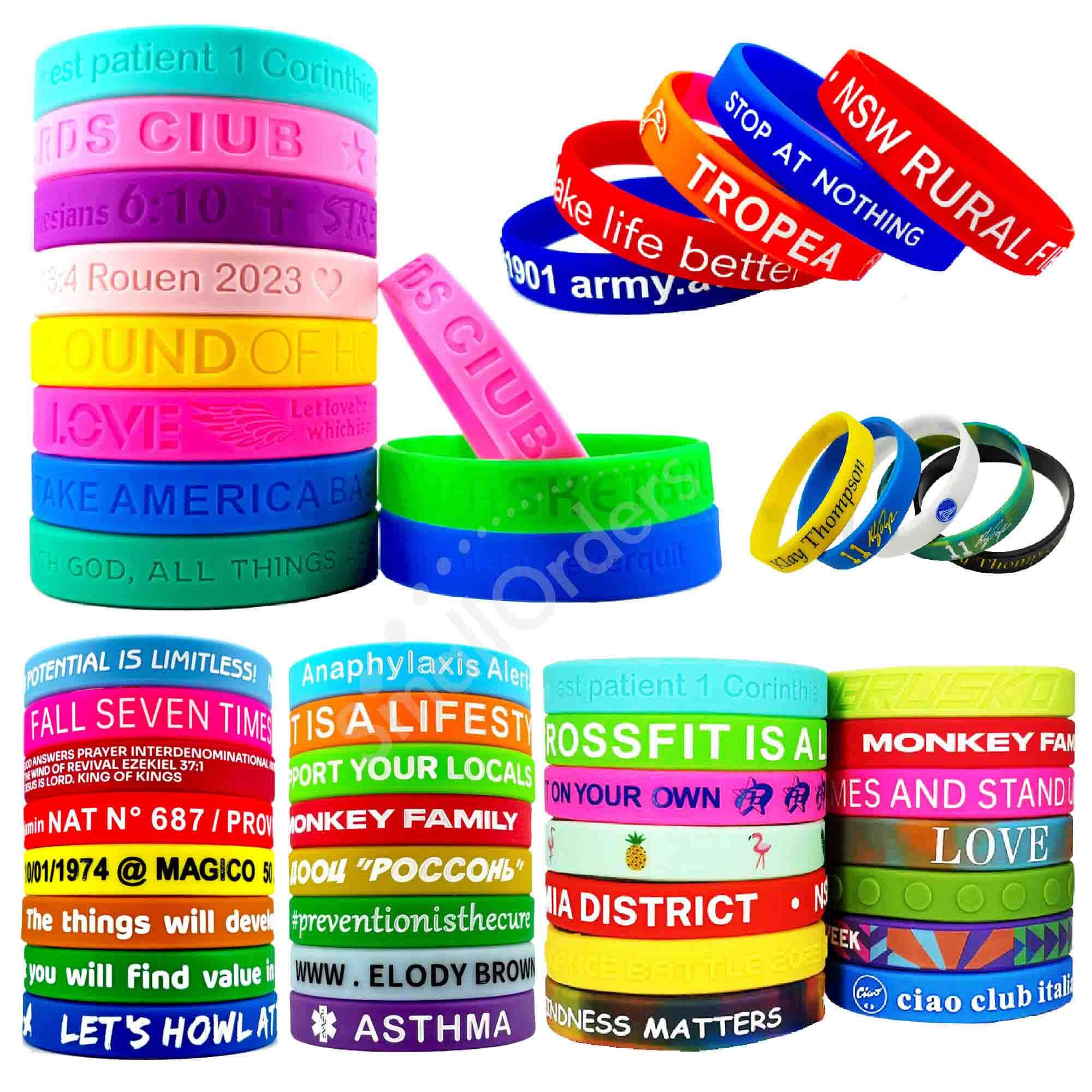 Custom Logo Silicone Wristband  Bracelet manufacture