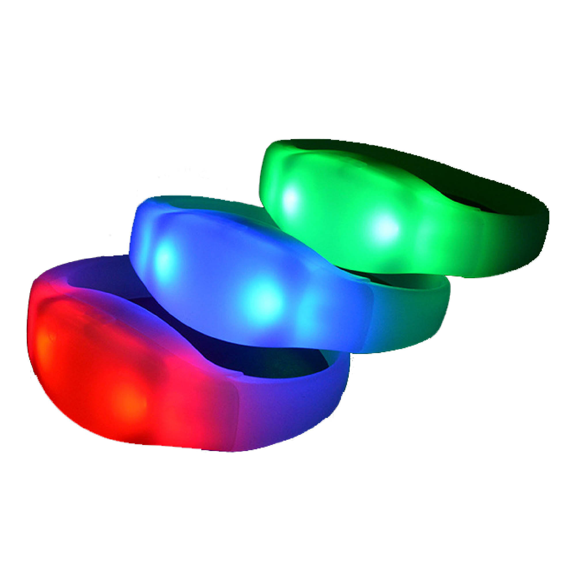 ኤልኢዲ የLuminous Wristband Bracelet ከአርማ ጋር ያበራል።