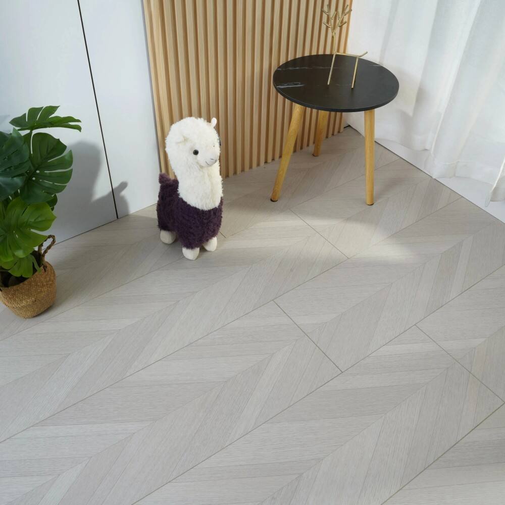 Light Grey Fishbone Laminate