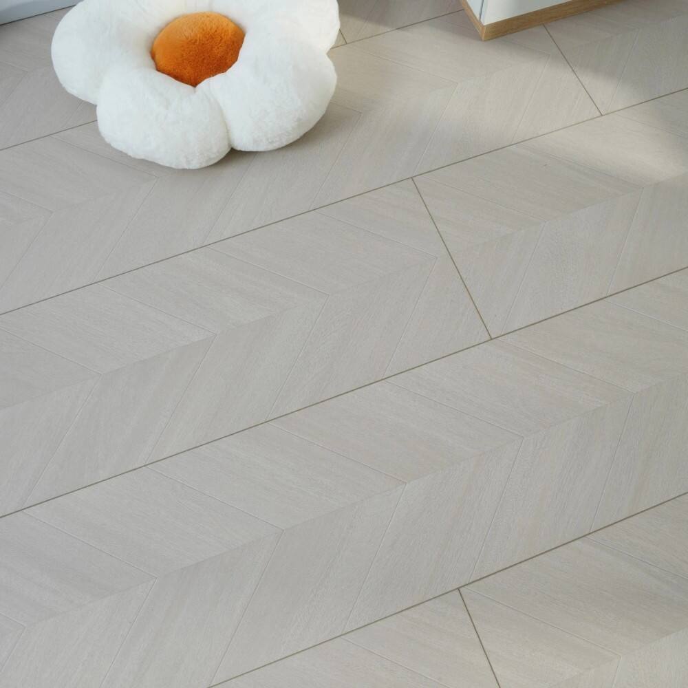 White Washed Fishbone Laminate