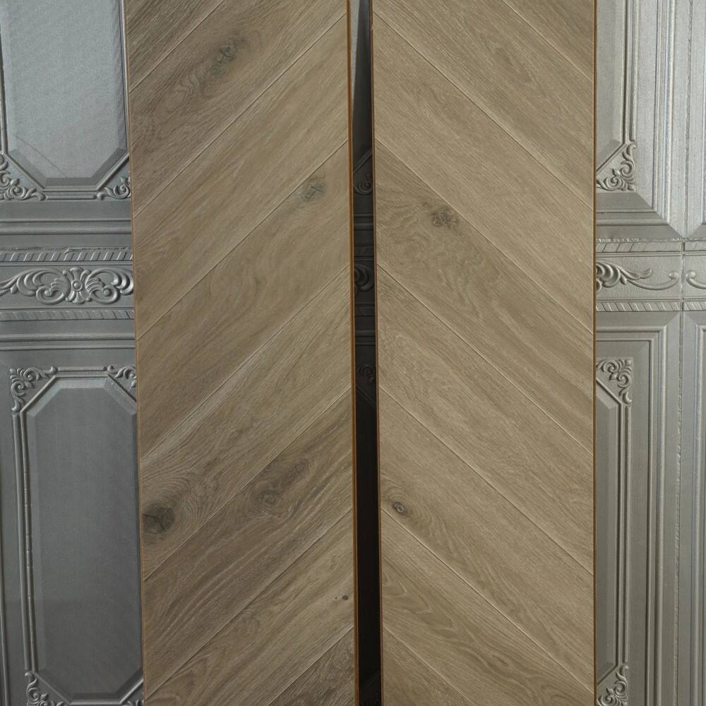 Brown Fishbone Laminate Flooring