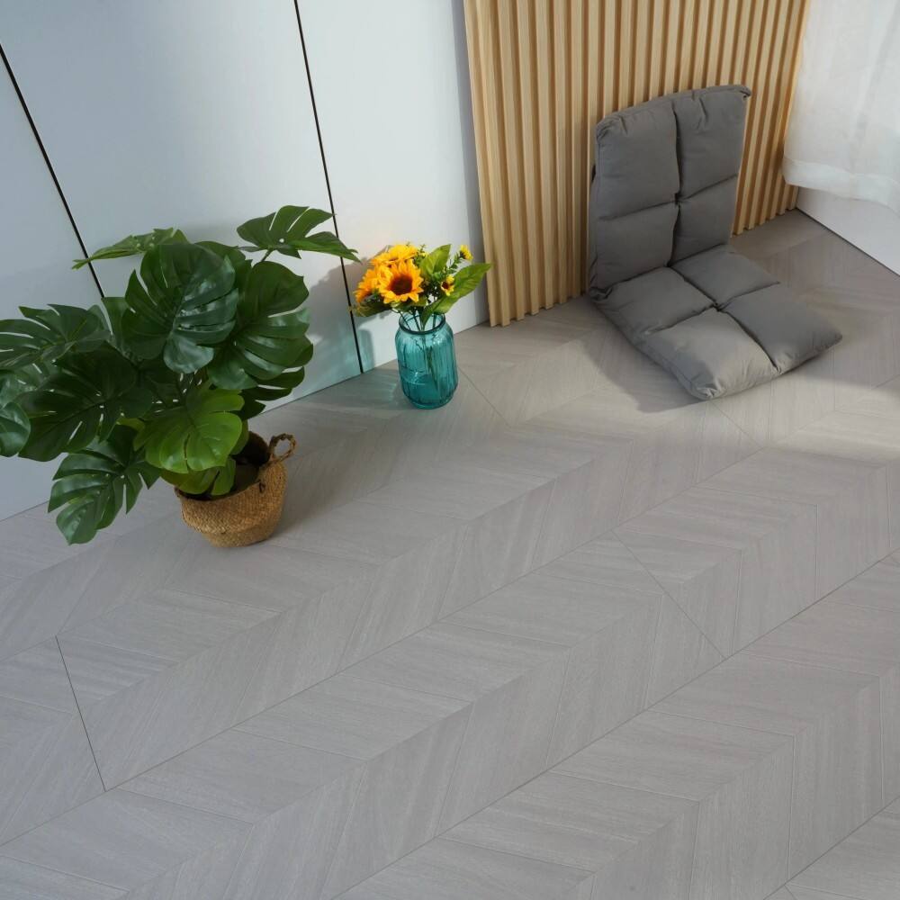 Modern Grey Fishbone Laminate