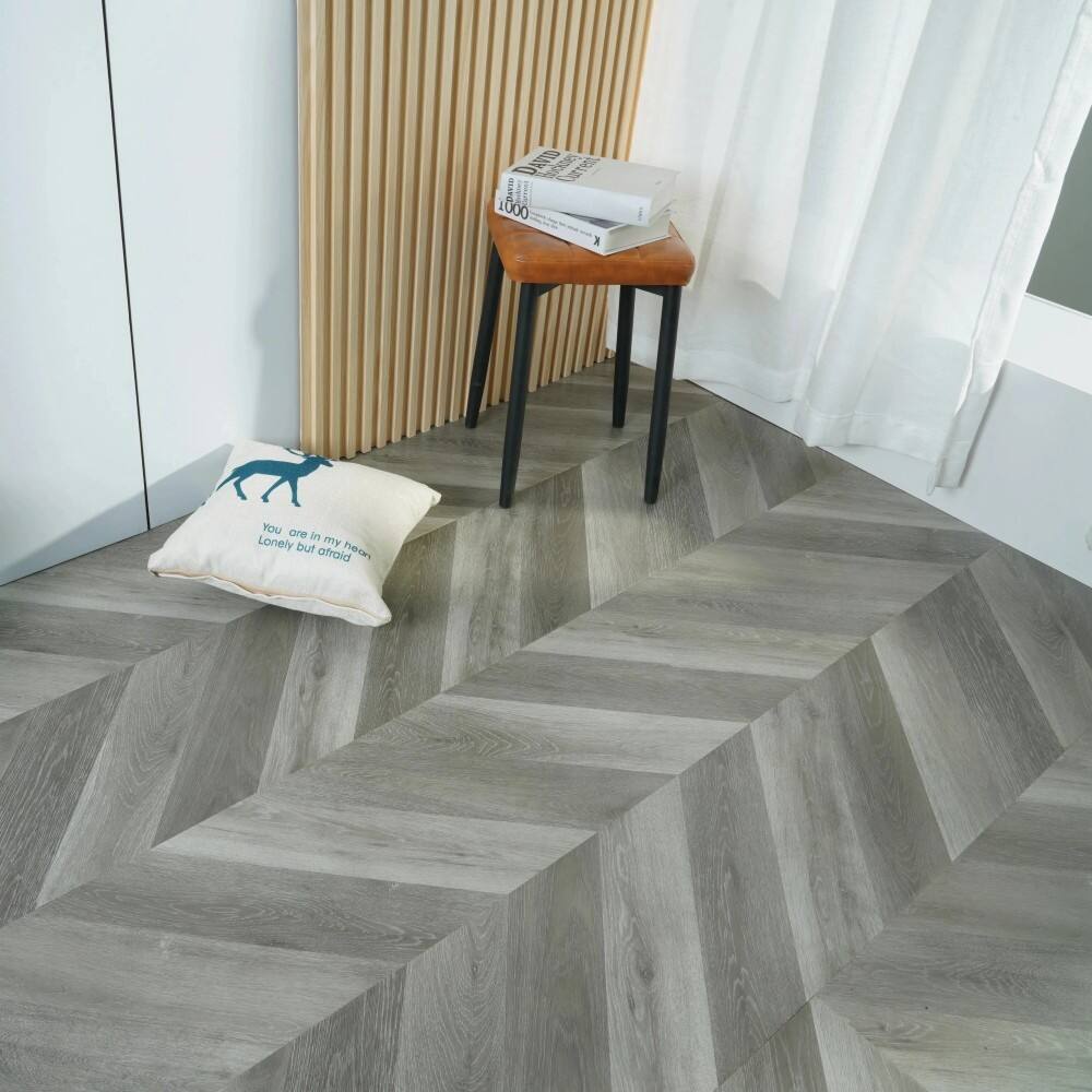 Grey Fishbone Laminate Flooring