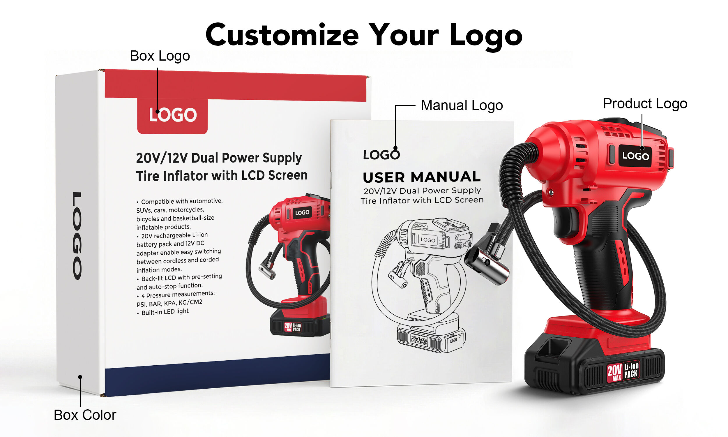 Fitco OEM Tire Inflator Custom Branding and Packaging