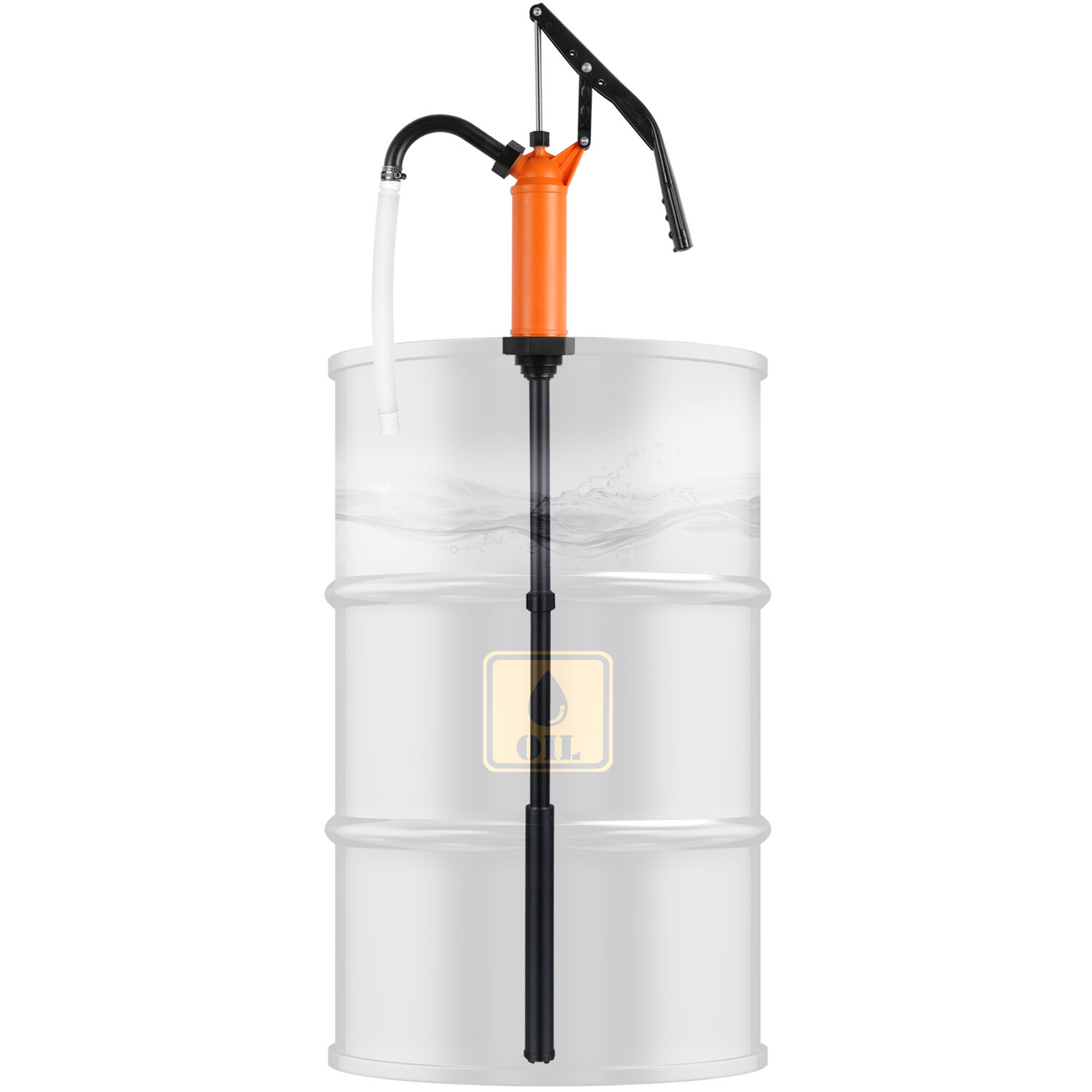 55 Gallon Heavy Duty Manual Rain Barrel Pump for Water, DEF & Corrosive Liquids