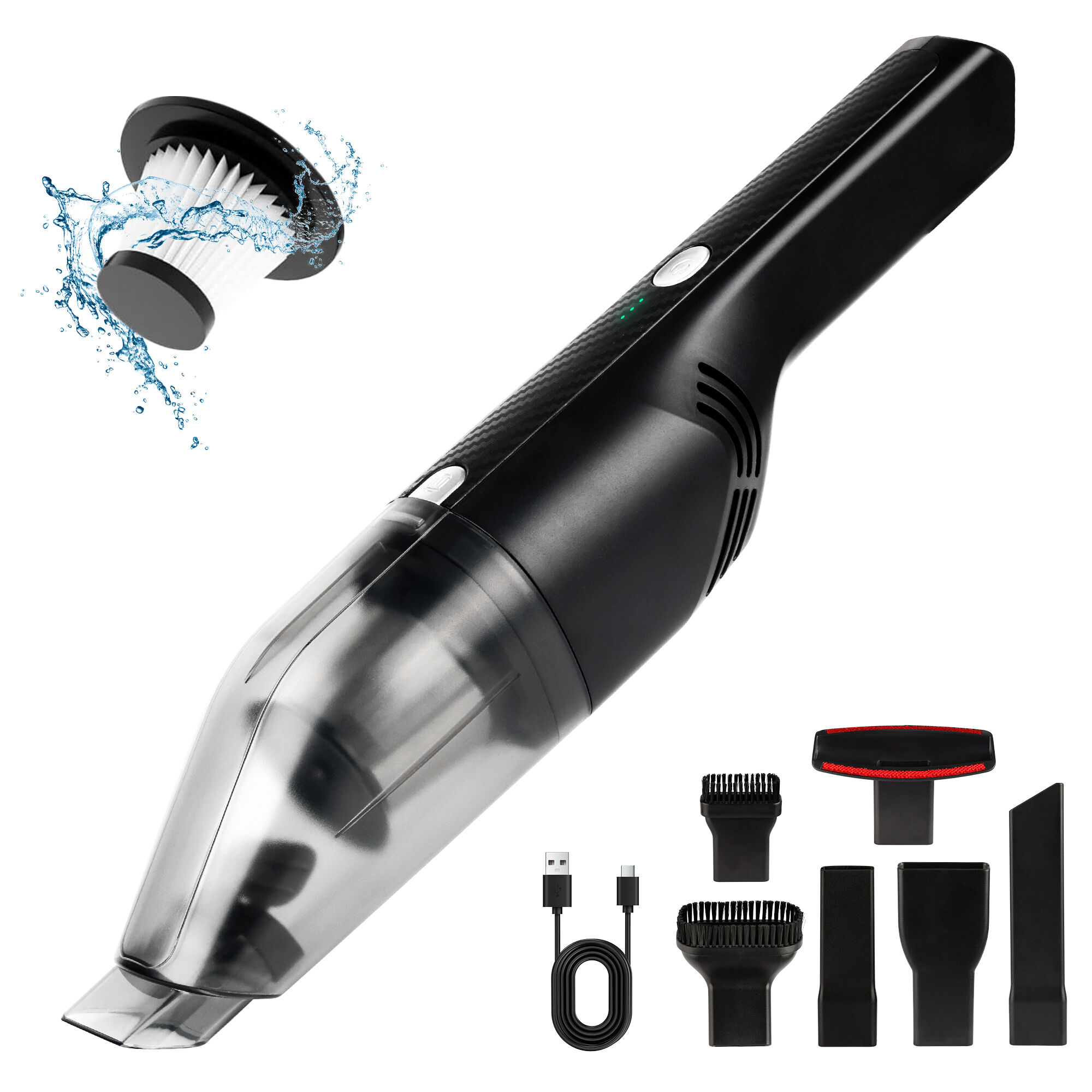 Handheld Cordless Vacuum Cleaner with Powerful Motor & Suction, Intelligent Module, Dual-Speed, HEPA Filtration