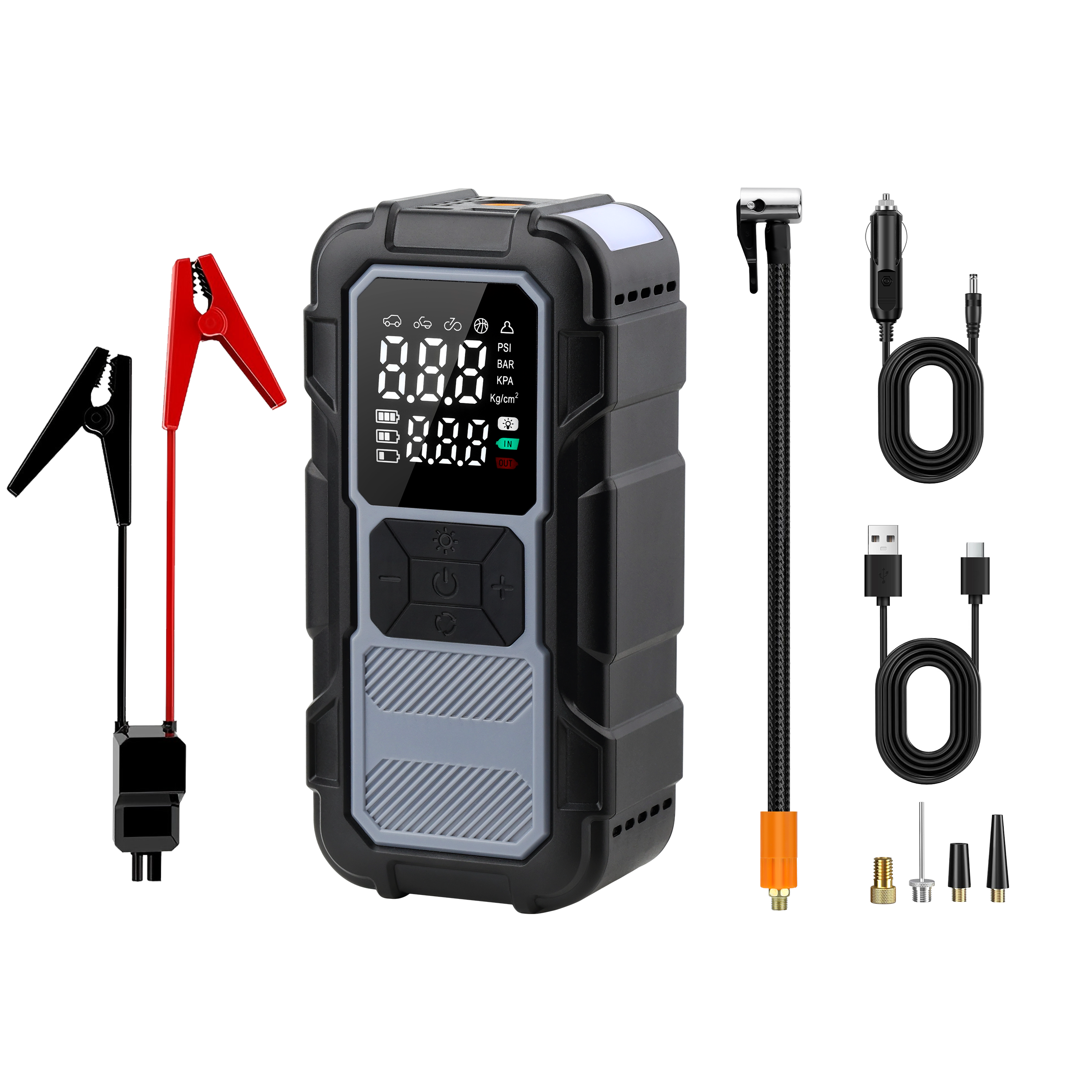 Fitco U26002 Cordless Tire Inflator with Jump Starter 2026 new model