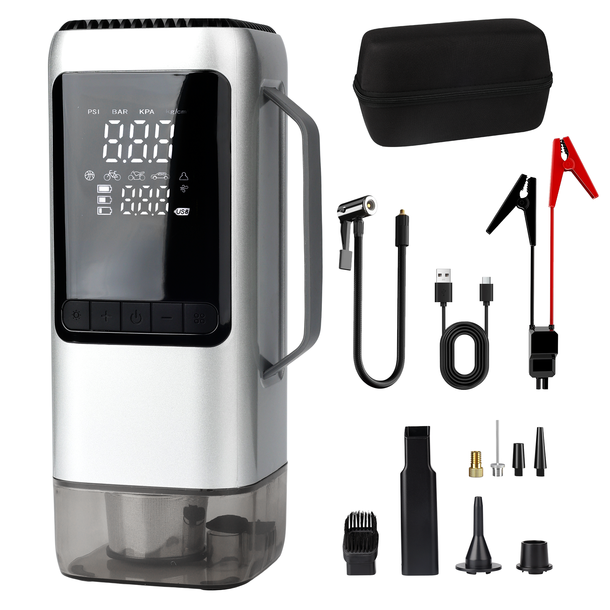 9-in-1 Jump Starter & Tire Inflator | 1000A, 150PSI, 8000mAh | FITCO U26021