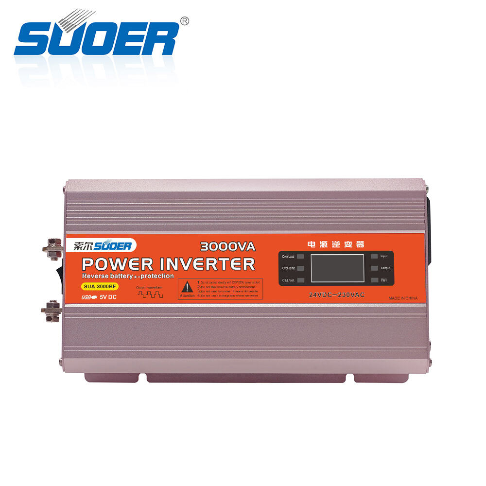 SUA-3000BF 3000VA CC 12V vers CA 230V sortie unique Onde Sinusoïdale Modifiée 3KVA Onduleur